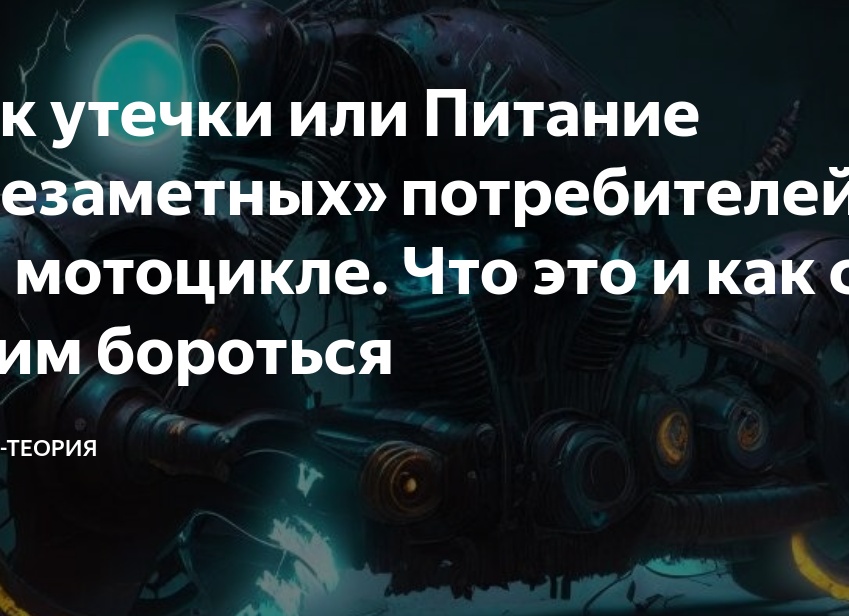 Ток утечки или Питание «незаметных» потребителей на мотоцикле. Что это и как с этим бороться